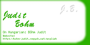 judit bohm business card